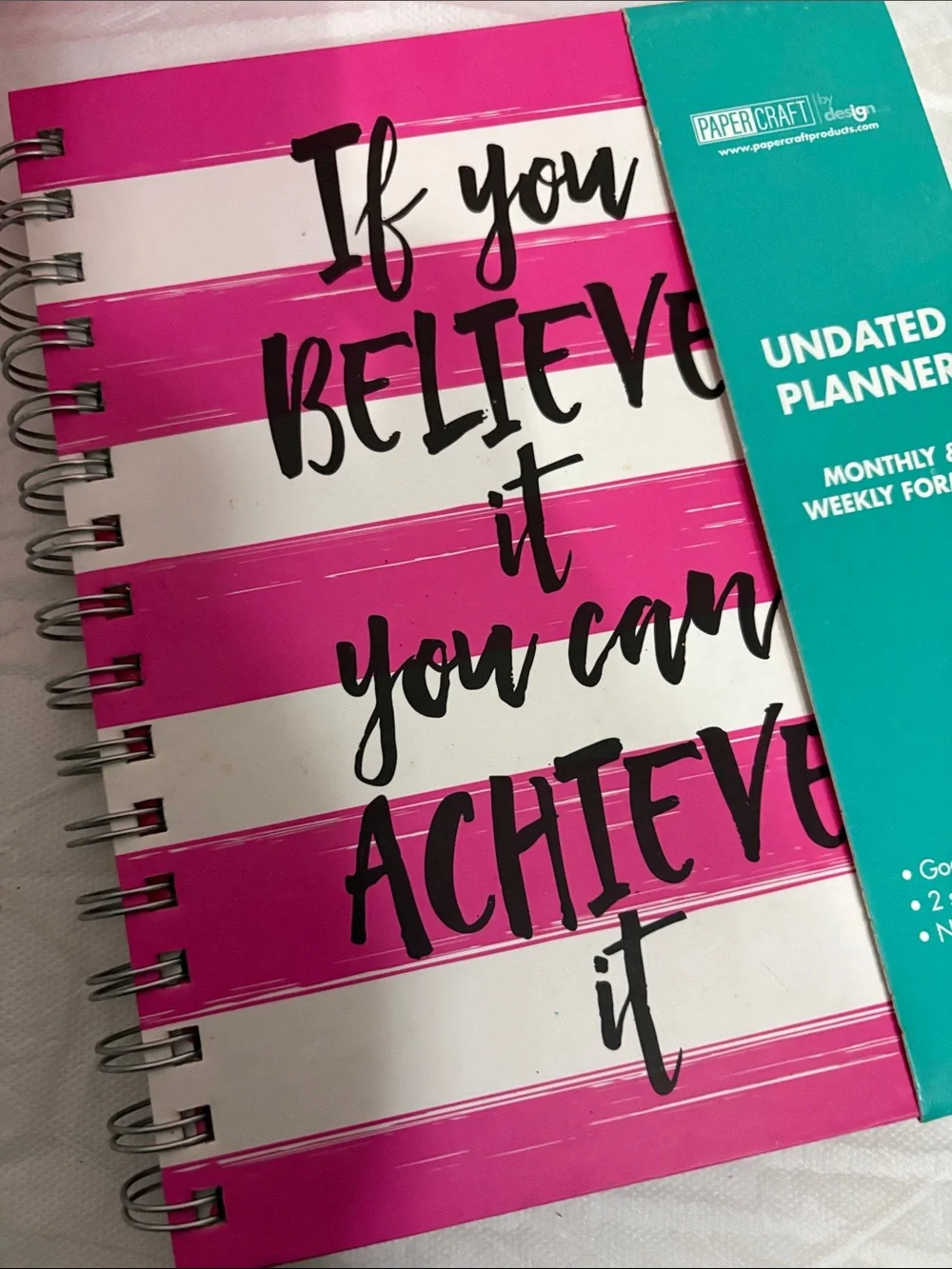 Undated Planner and Pink Polka Dot Journal NWT